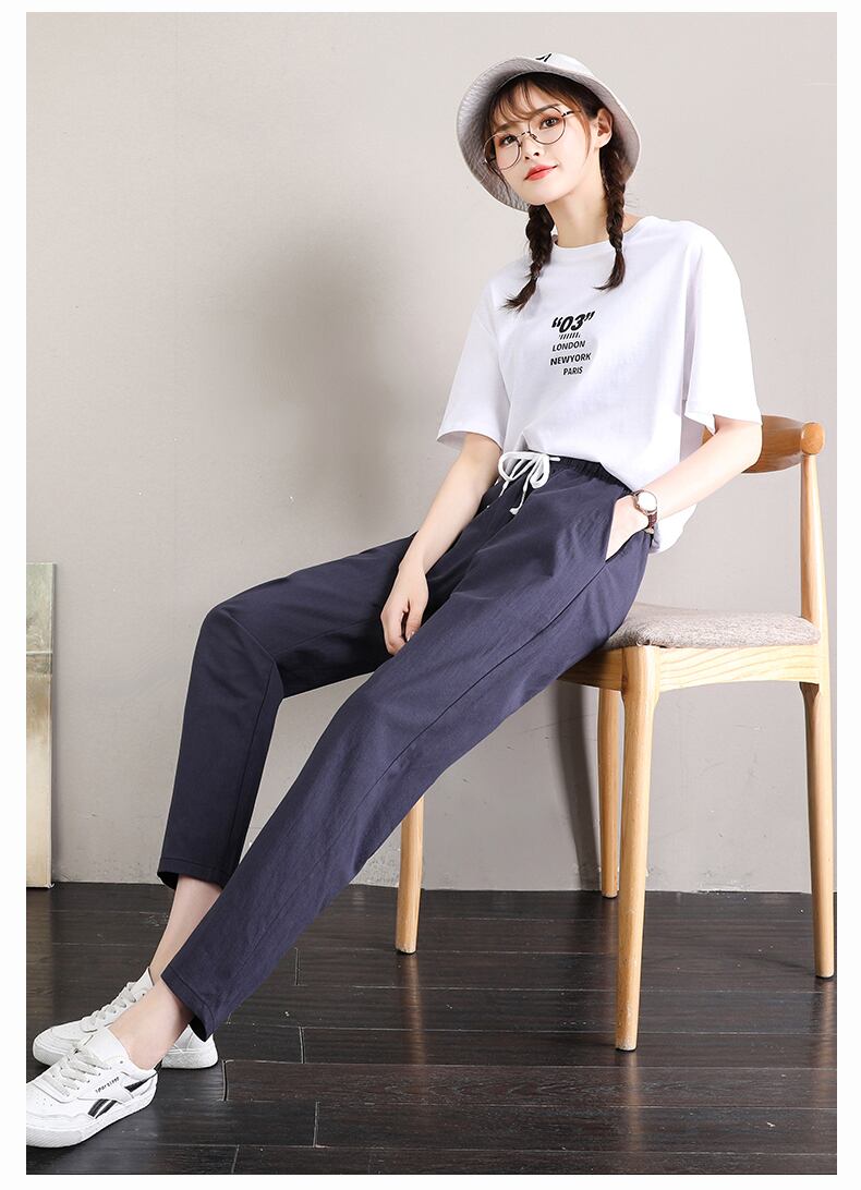 定番シンプル  ファッション ゆったりパンツ<S-6541>