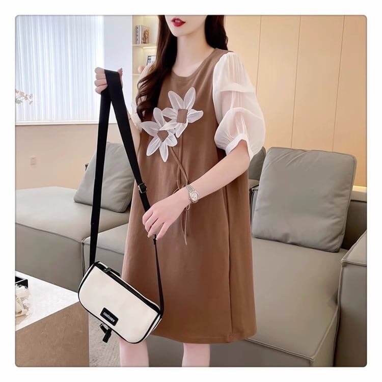 夏新作 ロング 花柄 Tシャツ 三色 ＜S-2836＞