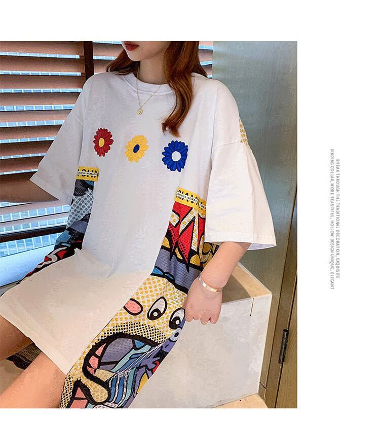 大人気ロング丈Tシャツワンピース  2色 ＜S-1160＞