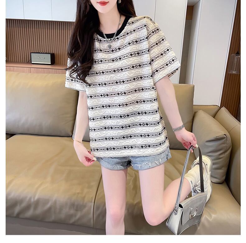 おすすめ ストライプ柄 着心地抜群 半袖 Tシャツ＜S-8264＞