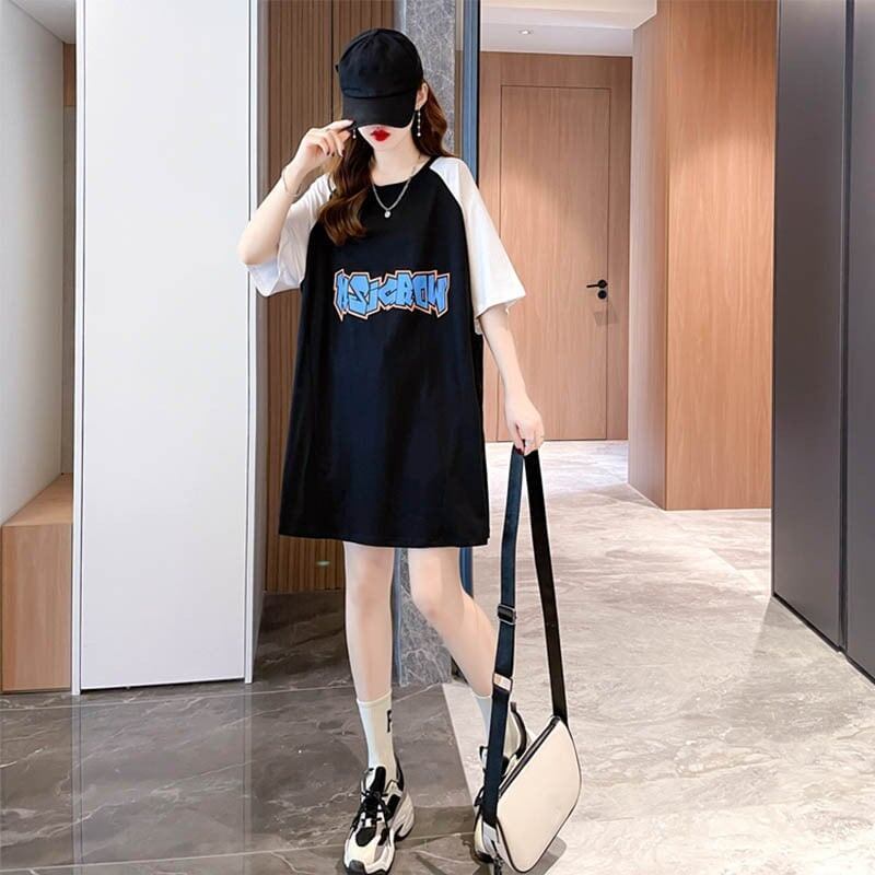 好感度満載 切り替え 美感いっぱい プリント Tシャツ カットソー＜S-3621＞
