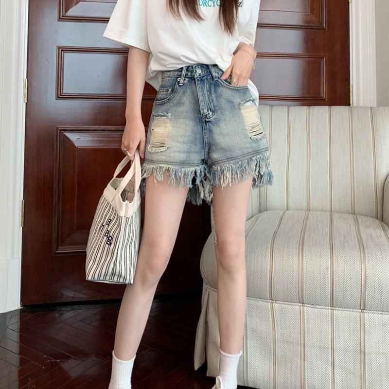 美人度アップ ハイウエスト ファッション パンツ ボトムス＜S-3391＞