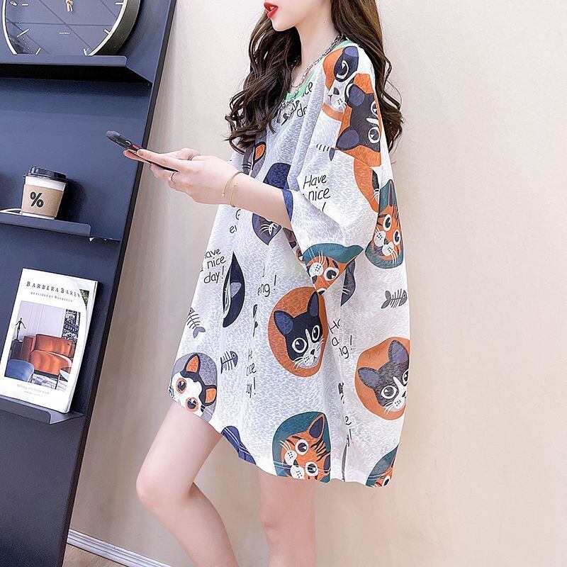 話題沸騰中 カジュアル 個性派 プリント 半袖Tシャツ＜S-8492＞
