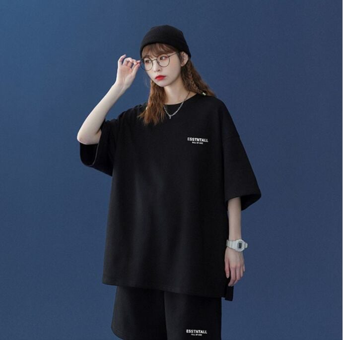 【半額セール】早い者勝ち  男女兼用 半袖Ｔシャツⅹパンツセット全4色<S-6549>