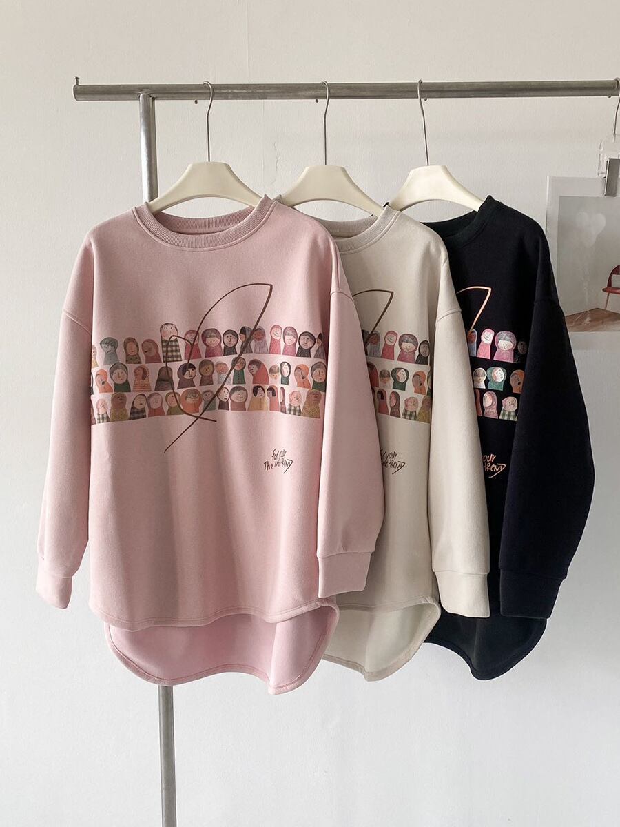 着回し力抜群 sweet系可愛い オシャレデザイン スウェット<S-10565>