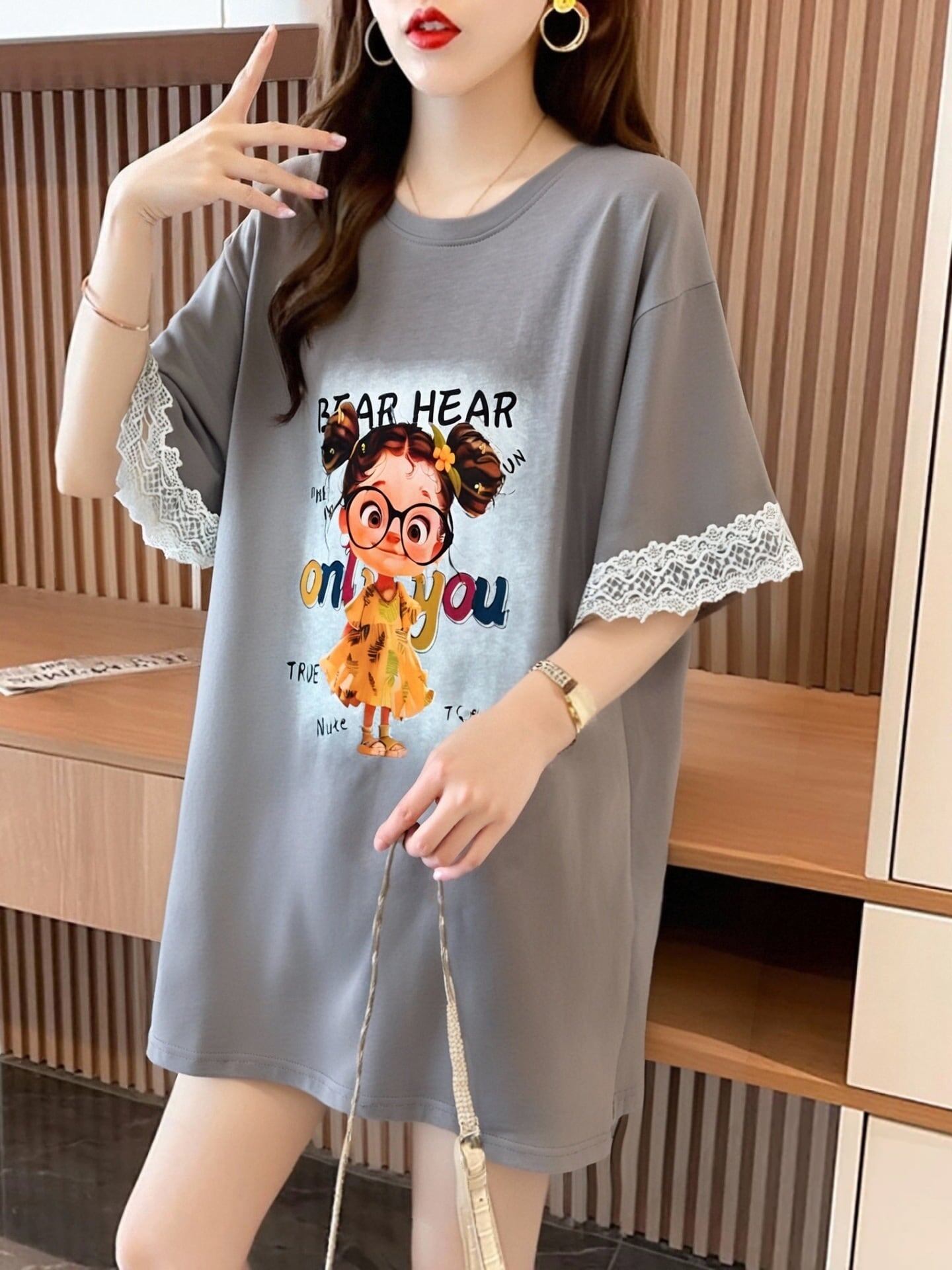 美人度アップ カジュアル 好感度UP 全4色 半袖 Tシャツ ＜S-11118＞