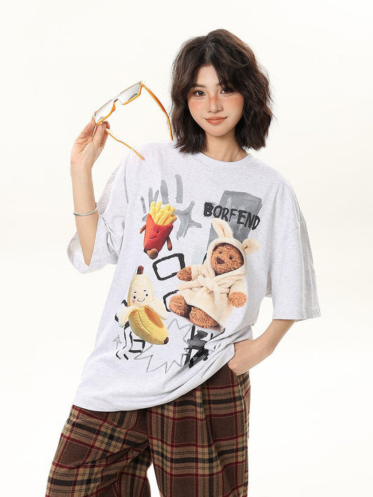 売れ筋 早い者勝ち 絶対流行 カジュアル 2色選択 Tシャツ<S-11178>