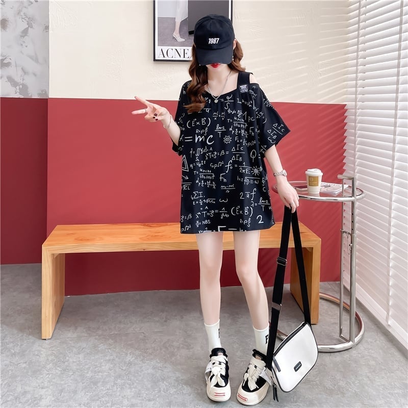 着心地抜群 切り替え 女性力を高める プリント Tシャツ カットソー＜S-3572＞