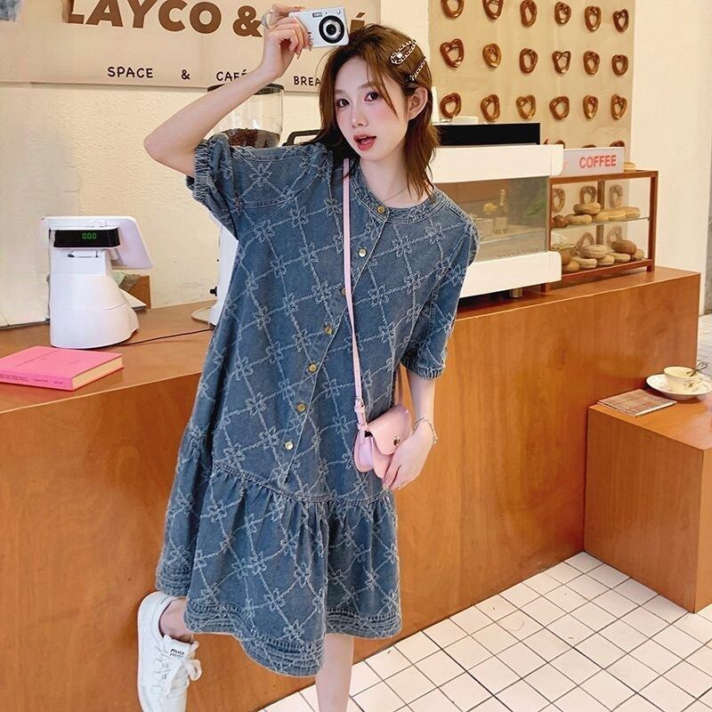 着回し力抜群 上質 好感度UP ファッション デニム ワンピース<S-8780>