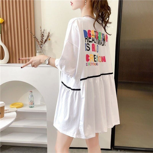 おすすめ スウィート ! 韓国系 ゆったりTシャツ半袖 全3色 <S-4943>