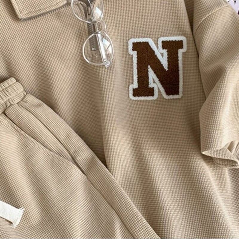 スタイリッシュ 切り替え 一目惚れ Tシャツ＋ショートパンツ セットアップ＜S-3555＞