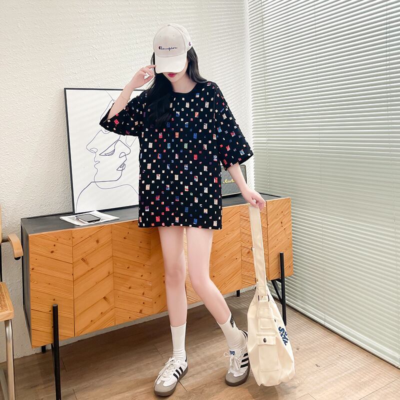 着回し力抜群 カジュアル 個性派 ゆったりトップス 半袖Tシャツ 全2色＜S-8263＞