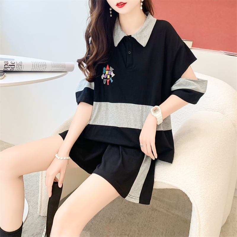 カジュアル Tシャツ＋ショートパンツ スタイリッシュ セットアップ＜S-3472＞