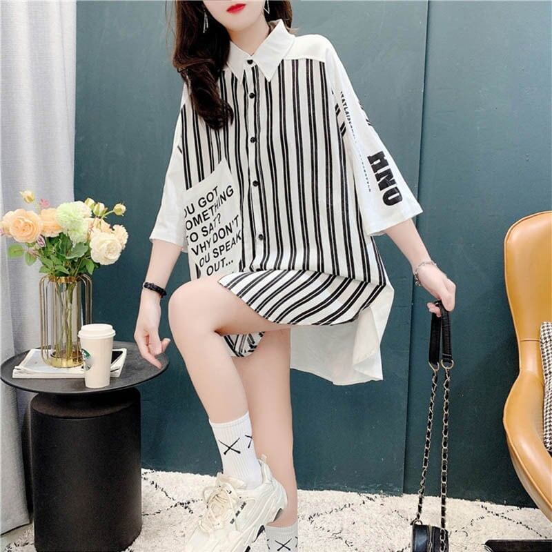 個性的なデザイン 切り替え 着心地抜群 プリント Tシャツ カットソー＜S-3629＞