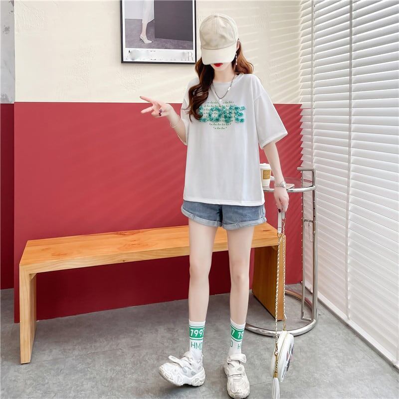 デザイン感 プリント チャーミング Tシャツ カットソートップス＜S-3151＞