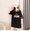 話題沸騰中 レース 大好評 透かし彫り 切り替え プリント全3色 半袖Tシャツ カットソー ＜S-8562＞
