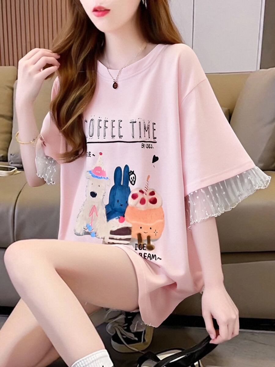 今季マストバイ 美人度アップ 大好評 好感度UP カジュアル 全4色 半袖 Tシャツ ＜S-11349＞