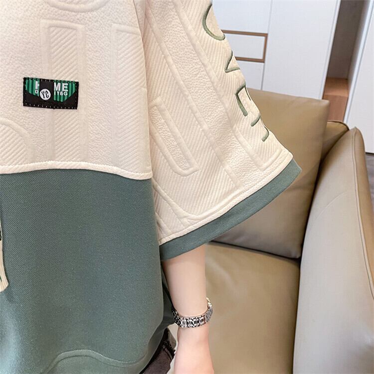高級感 帽子付き 半袖 Tシャツ スウェット ＜S-8640＞