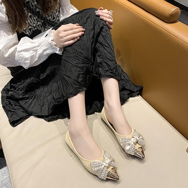 フランススタイル ポインテッドトゥ 綺麗め シューズ＜S-3298＞