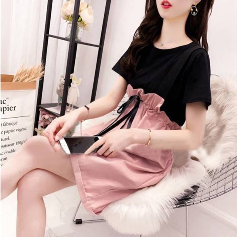 ファッション Tシャツ＋サロペット 美人度アップ セットアップ＜S-3206＞
