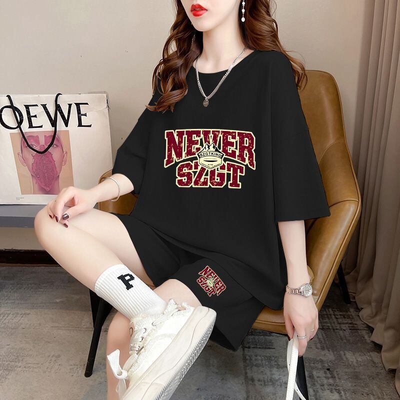 売り切れ必至 プリント カジュアル 半袖Ｔシャツⅹパンツセット全2色 <S-8549>