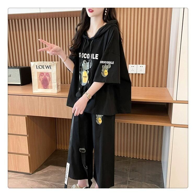新商品 シンプル カジュアル ルーズ 全2色 トップス＋パンツ ＜S-8728＞