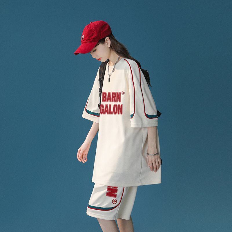 大好評 ファッション カジュアル ルーズ半袖Ｔシャツⅹパンツセット<S-6539>