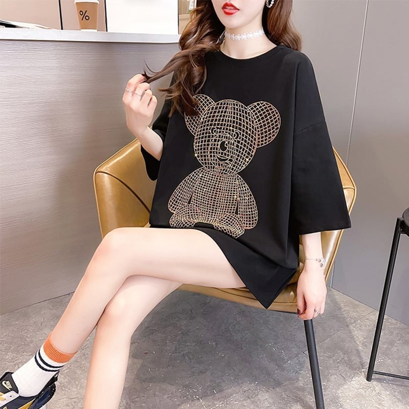 今季大好評 切り替え 美感いっぱい プリント Tシャツ カットソー＜S-3503＞