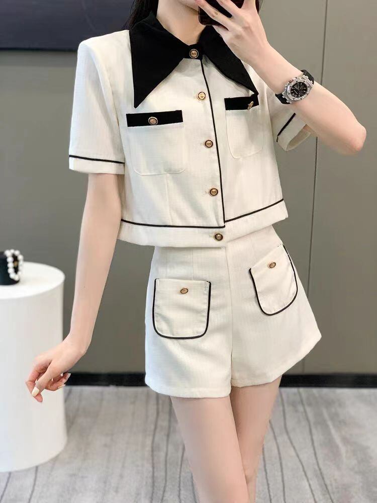 美人度アップ エレガント 絶対流行 上質 半袖Ｔシャツⅹパンツセット<S-6609>