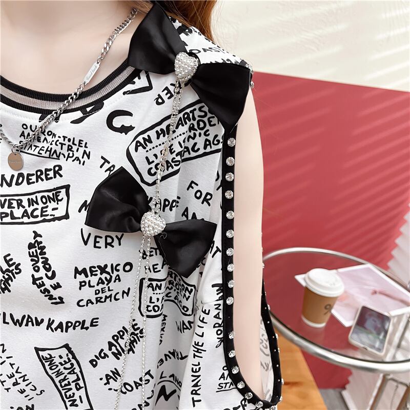 新商品 プリント ファッション 半袖Tシャツ カットソー＜S-8318＞