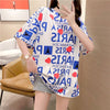 個性的なデザイン プリント お値段以上 Tシャツ カットソー ワンピース＜S-3302＞