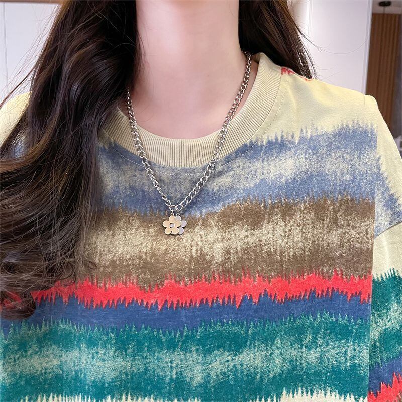 着回し力抜群 絞り染め 特別デザイン プリント 2色選択 半袖Tシャツ＜S-8580＞