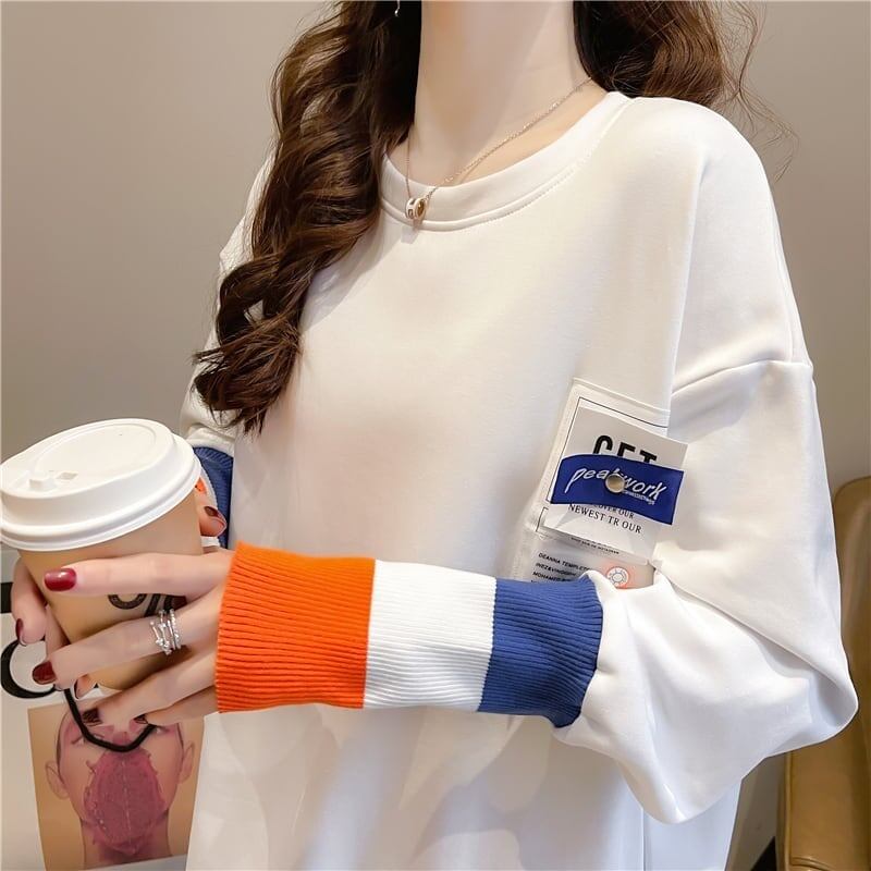 美感いっぱい 切り替え 好感度満載 プリント Tシャツ カットソー＜S-3669＞