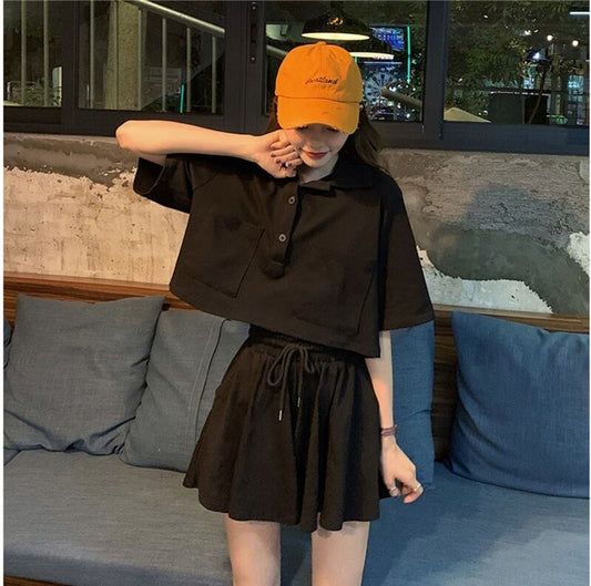好感度UP ファッション 今季マストバイ 個性派 半袖Ｔシャツⅹパンツセット<S-11569>