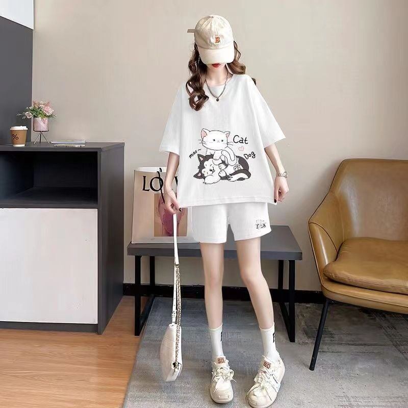 大人可愛い 半袖Ｔシャツⅹパンツセット全4色 上質 男女兼用 <S-6551>
