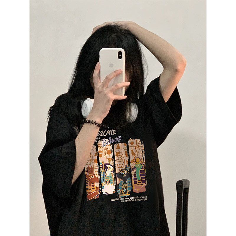 着回し力抜群 アバンギャルド 特別デザイン プリント全5色 半袖Tシャツ<S-8712>