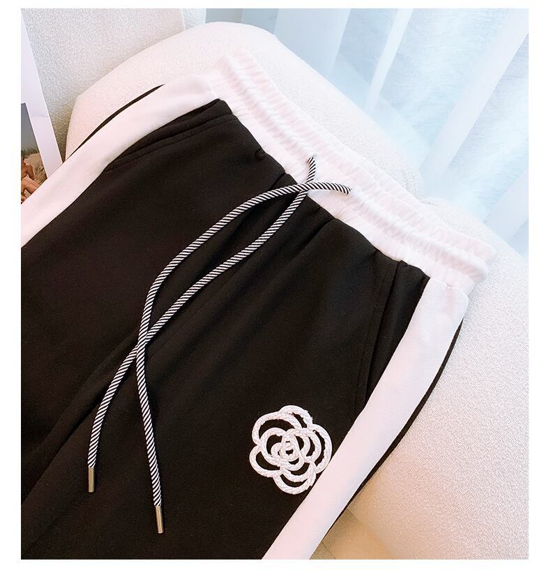 超人気 カジュアル 知的 シンプル Tシャツ＋パンツ ＜S-8460＞