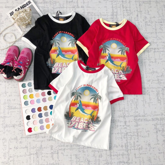 今季マストバイ 海外トレンド おすすめ 好感度UP カジュアル 全3色 半袖 Tシャツ＜S-11560＞