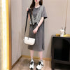 個性的なデザイン プリント 一目惚れ Tシャツ カットソー ワンピース＜S-3490＞