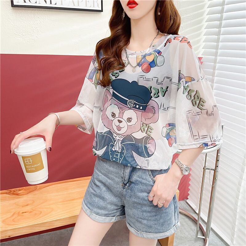 女子マスト 半袖 ラウンドネック ワンピース Tシャツ＜S-8635＞