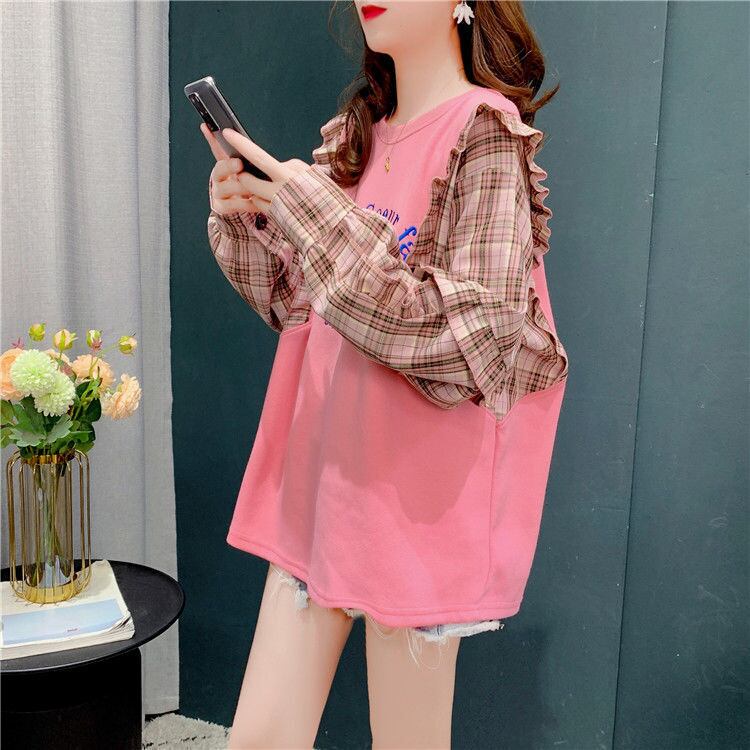 絶対欲しい 上質 ファッション フェイクレイヤード シャツ<S-6526>
