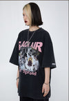 見逃し厳禁 ファッション ストリート系 ヴィンテージ加工 プリントTシャツ ＜S-2893＞