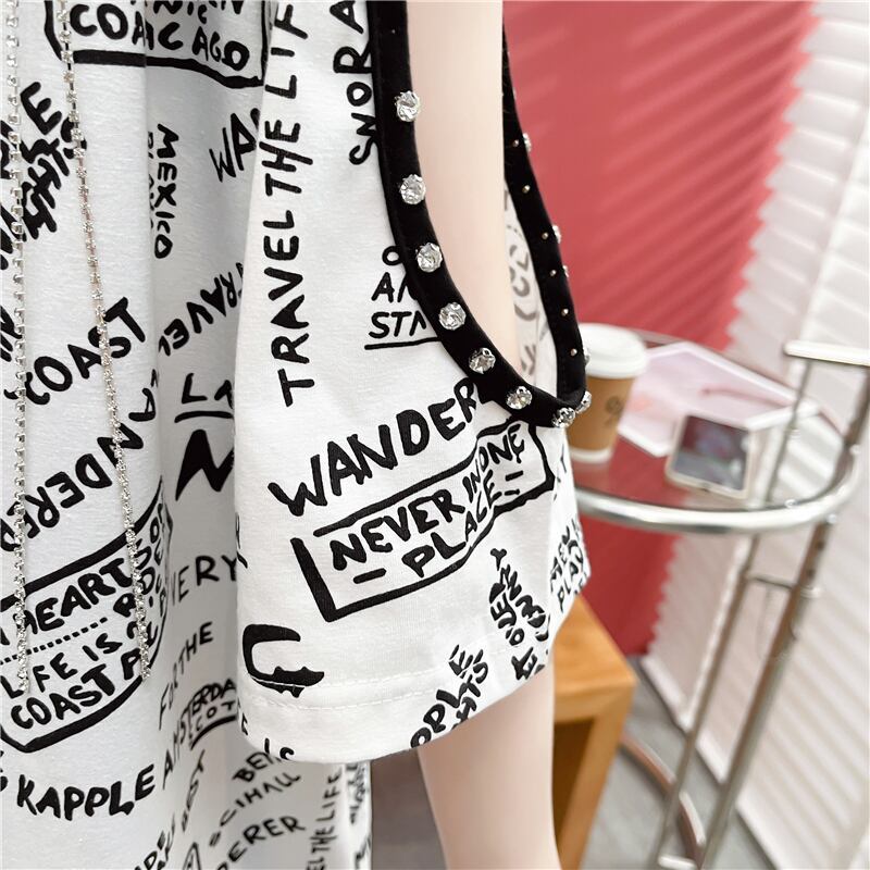 新商品 プリント ファッション 半袖Tシャツ カットソー＜S-8318＞