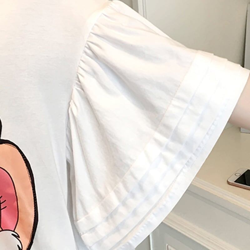 スタイリッシュ プリント 一目惚れ Tシャツ カットソー ワンピース＜S-3440＞