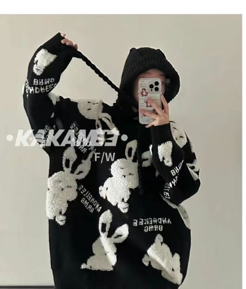 美人度アップ  ファッション個性派ルーズ セーター<S-5675>