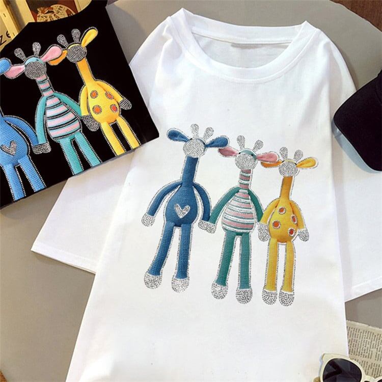 活躍する優秀アイテム ホットダイヤモンド 高見えデザイン 全2色 半袖Tシャツ<S-9250>