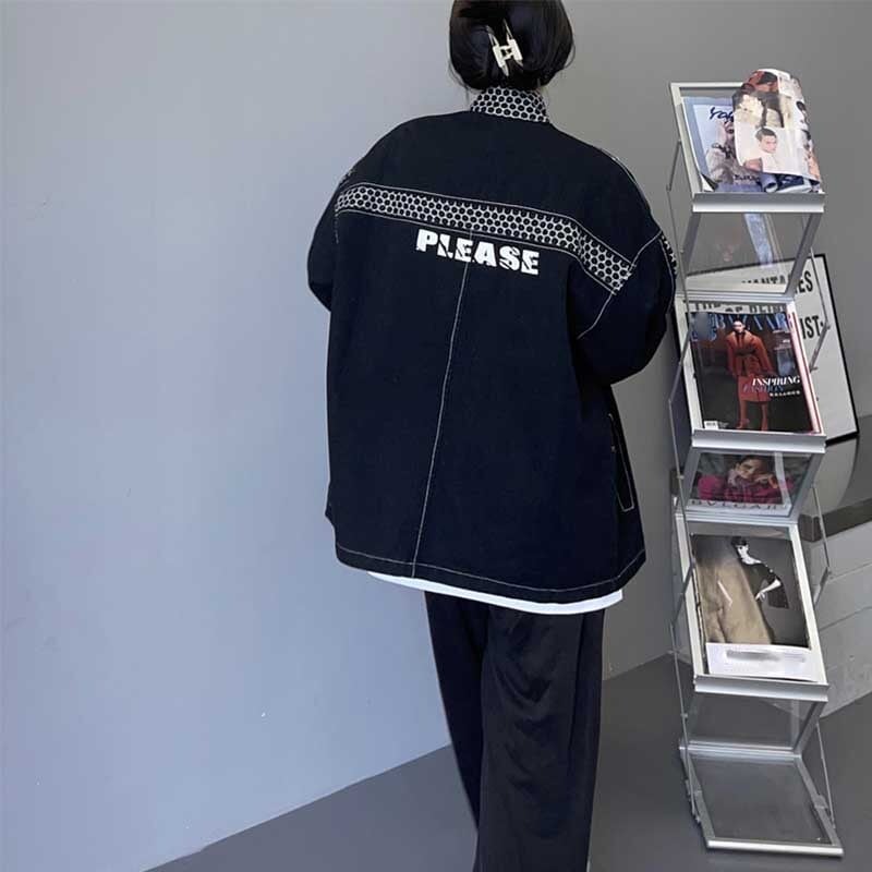 カジュアル 切り替え オシャレ度満点 長袖 ジャケット ブルゾン アウター＜S-2808＞
