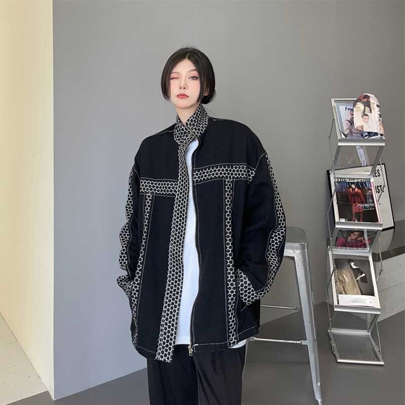 カジュアル 切り替え オシャレ度満点 長袖 ジャケット ブルゾン アウター＜S-2808＞