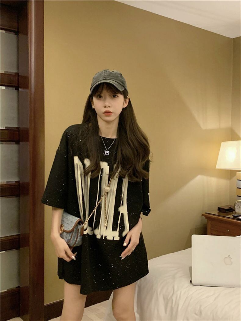 売り切れ必至 アバンギャルド 気質アップ おしゃれ度高め ルーズ 半袖 Tシャツ <S-9289>