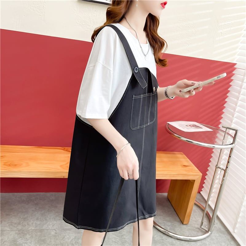 スタイリッシュ プリント 一目惚れ Tシャツ カットソー ワンピース＜S-3477＞